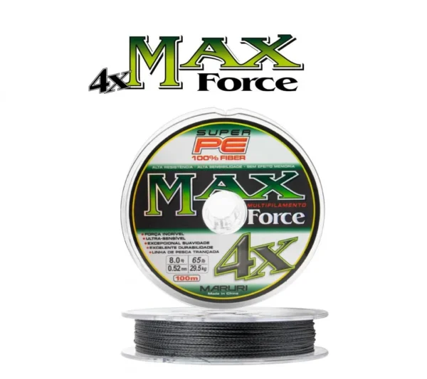 LINHA MAX FORCE 4 X GREY 100M (Maruri)