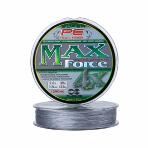 LINHA MULTIFILAMENTO MAX FORCE 4 X  PE CINZA 300M (Maruri)