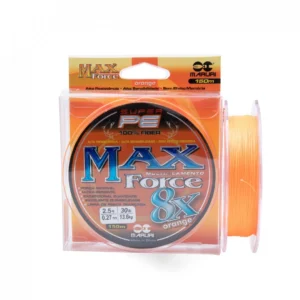 LINHA MULTIFILAMENTO  MAX FORCE PE  8 X LARANJA 150M (Maruri)