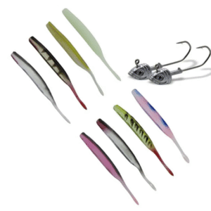 KIT ISCA SOFT BAIT W182 10CM C/6 PÇS 2 CABEÇA DE CHUMBO (Maruri)