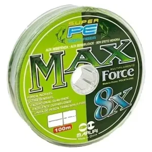 LINHA MULTIFILAMENTO MAX FORCE 8 X VERDE 100M MARURI_11zon