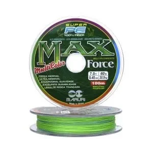 LINHA MULTIFILAMENTO MAX FORCE PE 8 X MULTICOLOR 100M MARURI_11zon