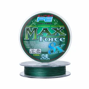 LINHA MULTIFILAMENTO MAX FORCE PE 8 X VERDE 150M MARURI_11zon